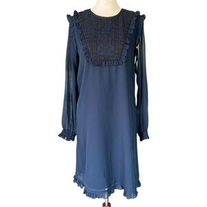 Scotch & Soda Embroidered Dress with Ruffles